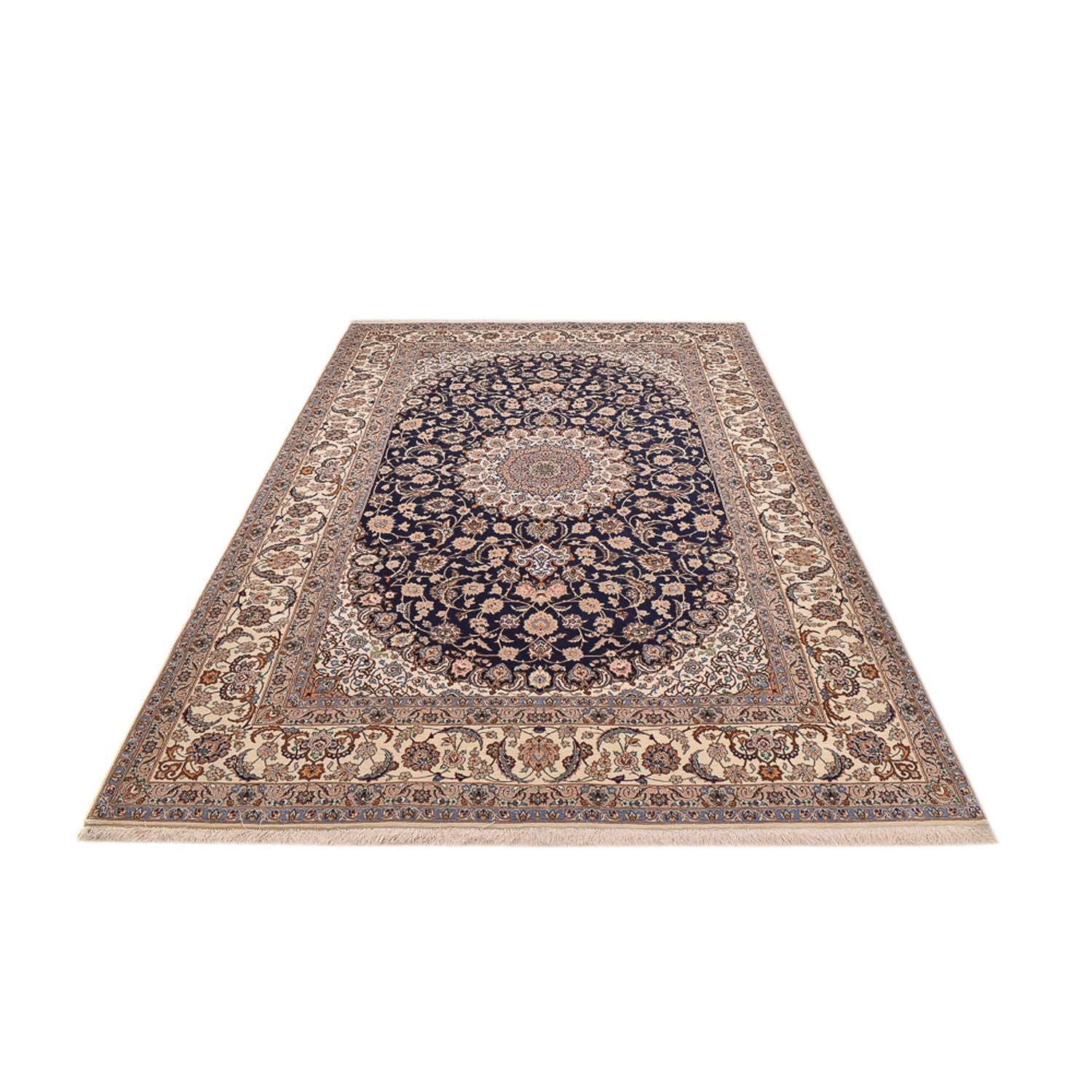 Alfombra Persa - Isfahan - Prima - 306 x 202 cm - azul oscuro