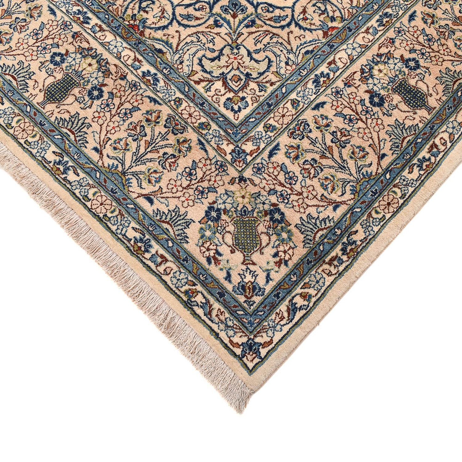 Alfombra persa - Keshan - 305 x 206 cm - crema