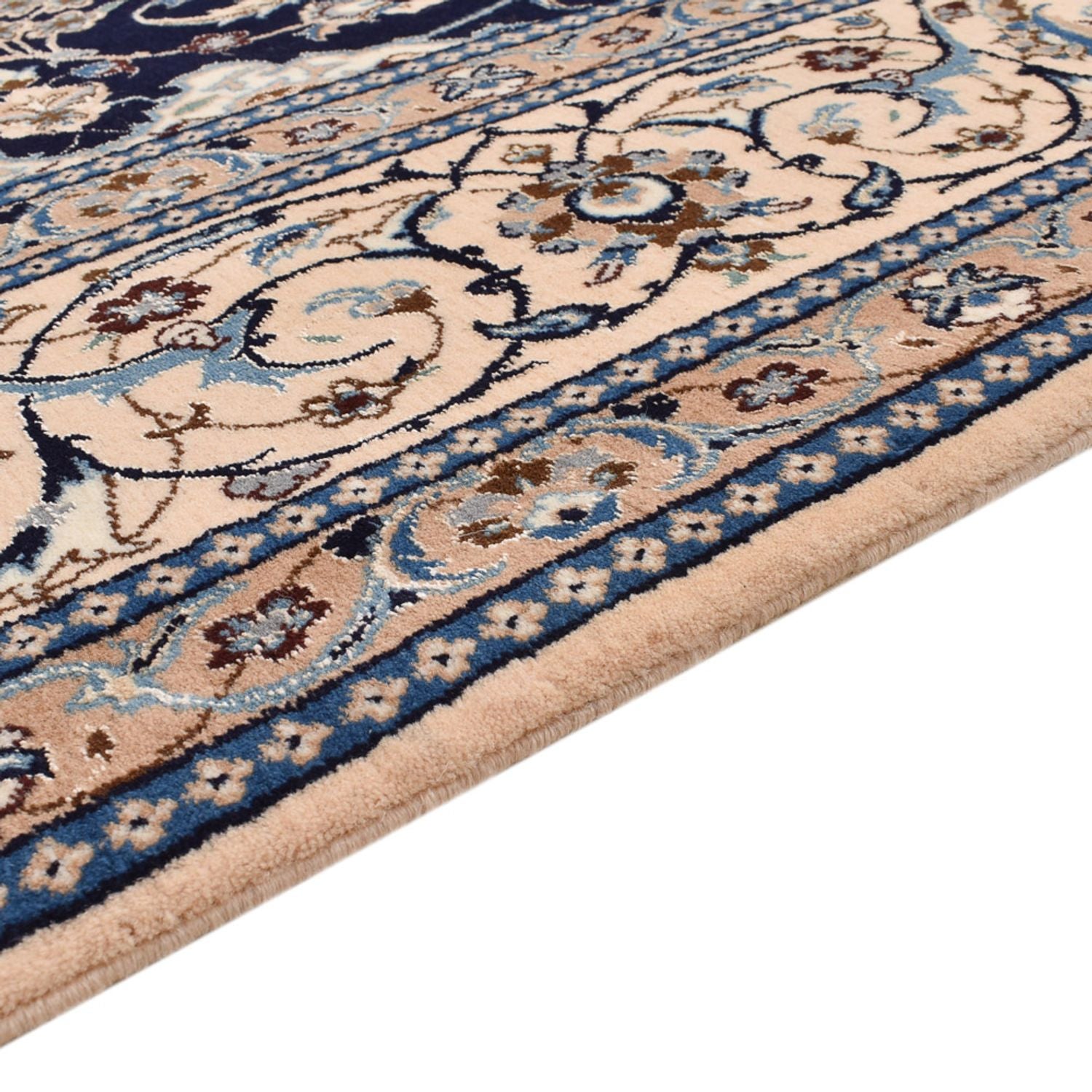 Alfombra Persa - Nain - Prima - 302 x 197 cm - azul oscuro