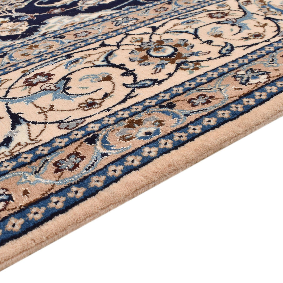 Alfombra Persa - Nain - Prima - 302 x 197 cm - azul oscuro