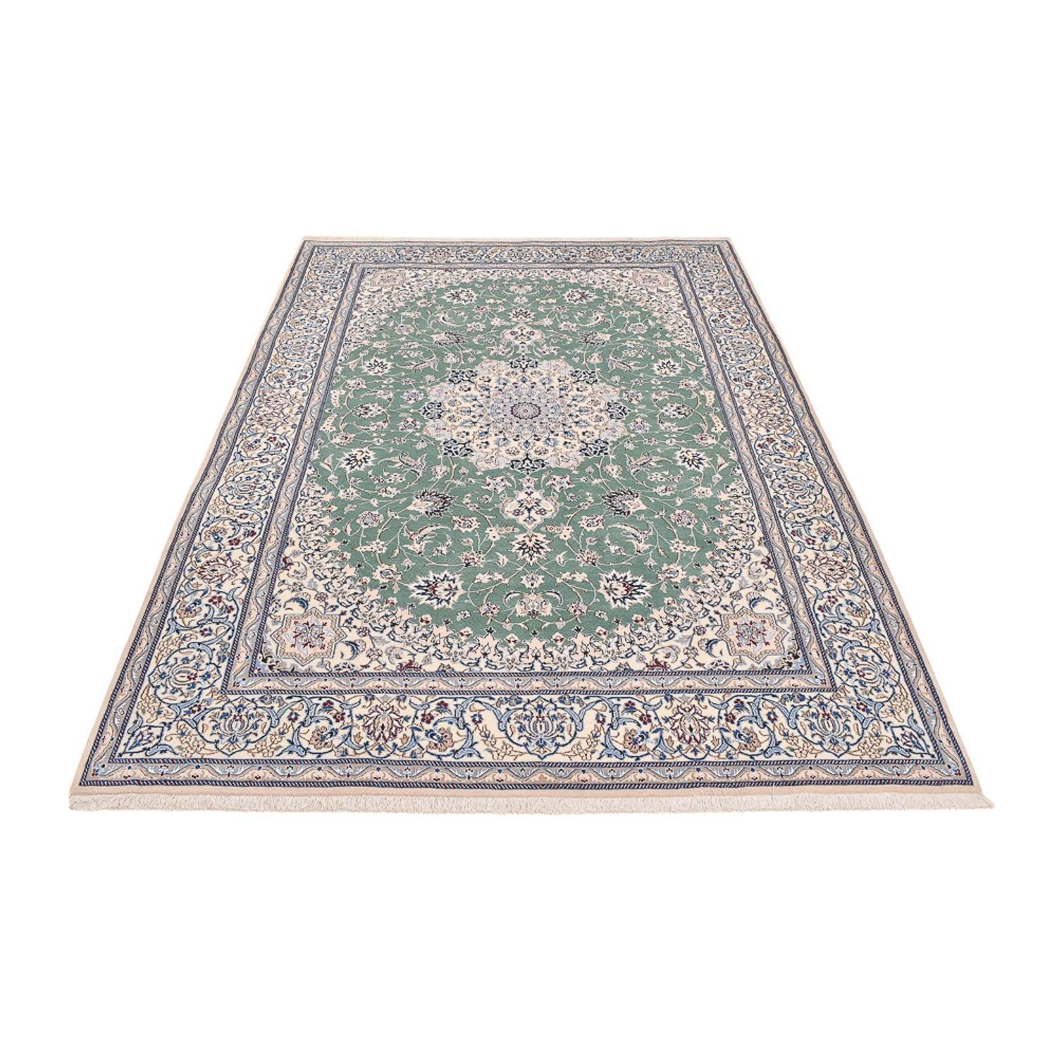 Alfombra Persa - Nain - Real - 290 x 204 cm - verde