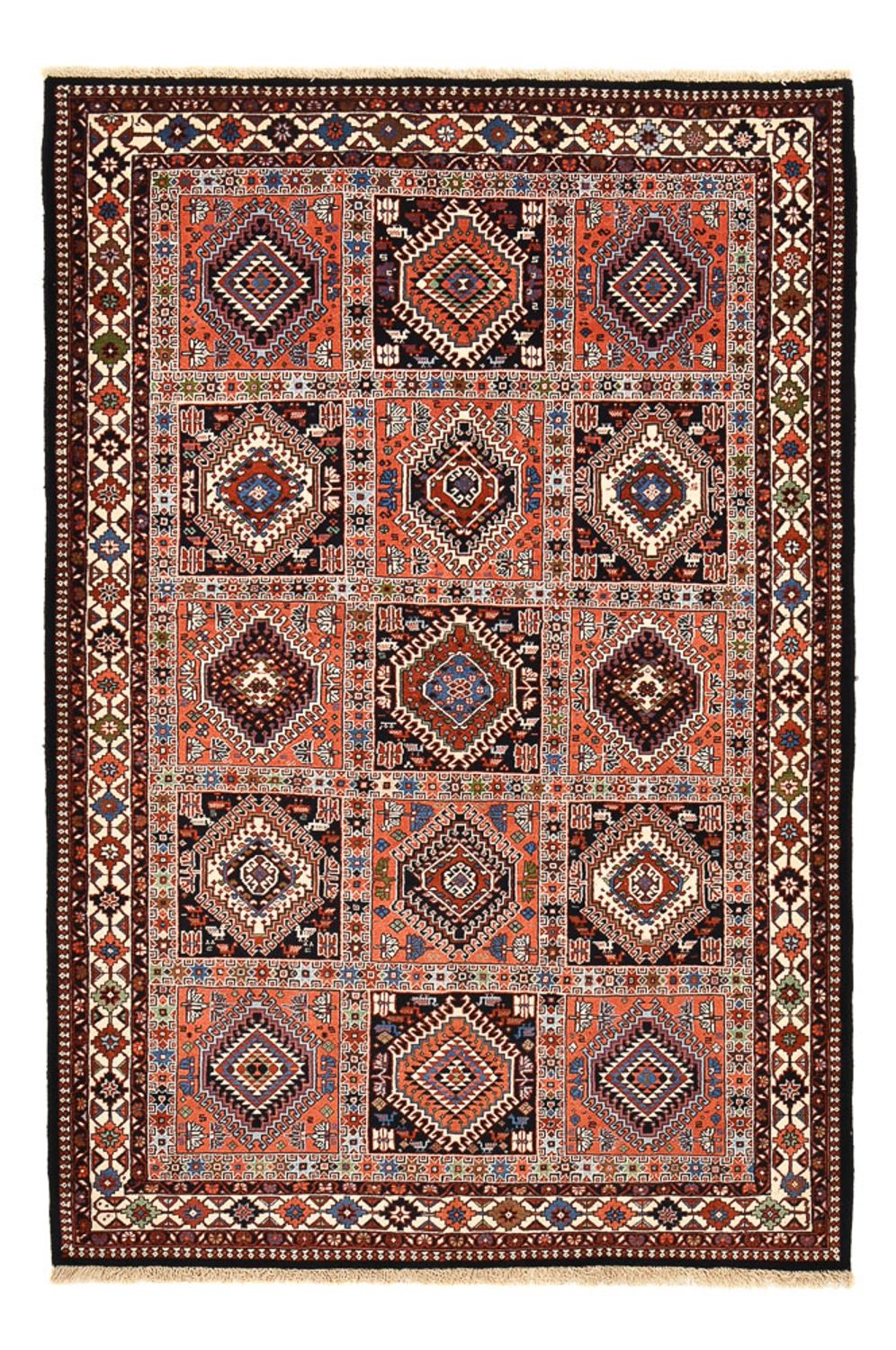 Alfombra persa - Nómada - 243 x 160 cm - rojo claro