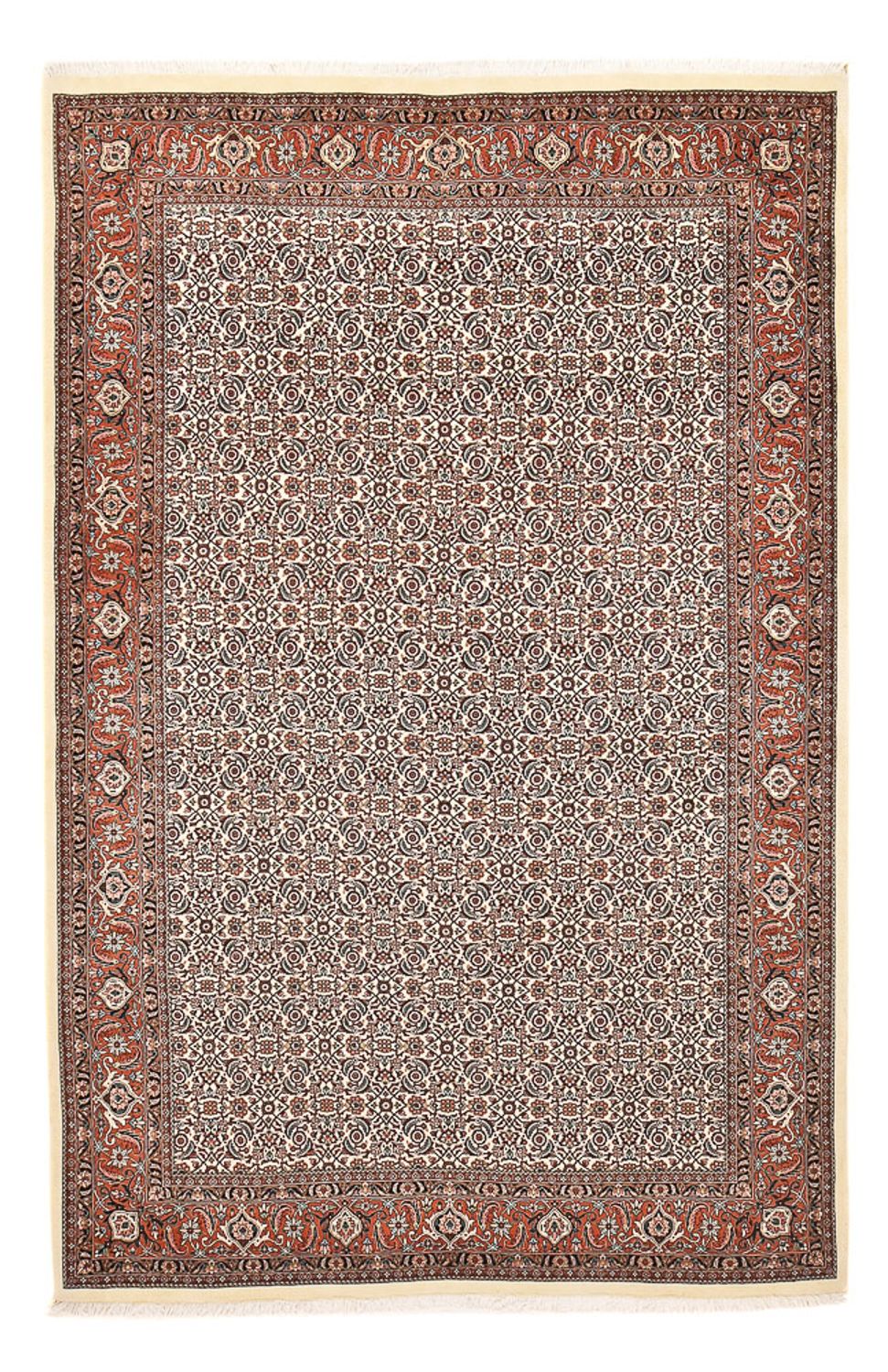 Alfombra persa - Bidjar - 305 x 202 cm - rojo oscuro