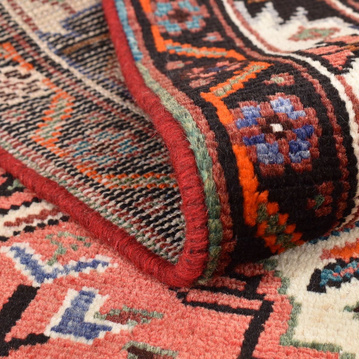 Alfombra persa - Nómada - 197 x 112 cm - rojo claro