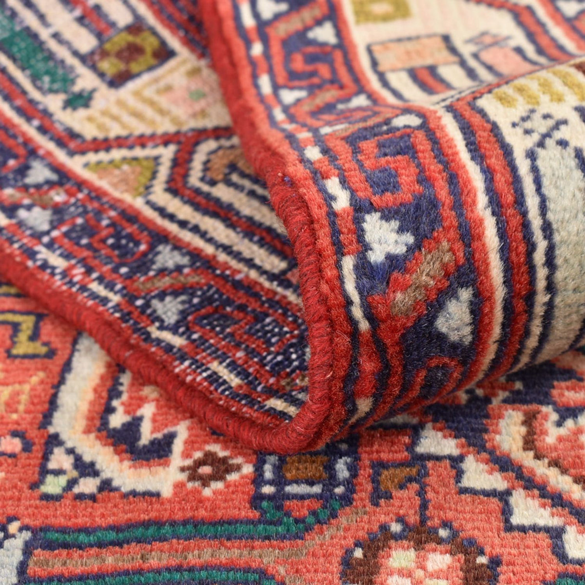Alfombra de pasillo Alfombra persa - Nómada - 208 x 83 cm - rojo claro