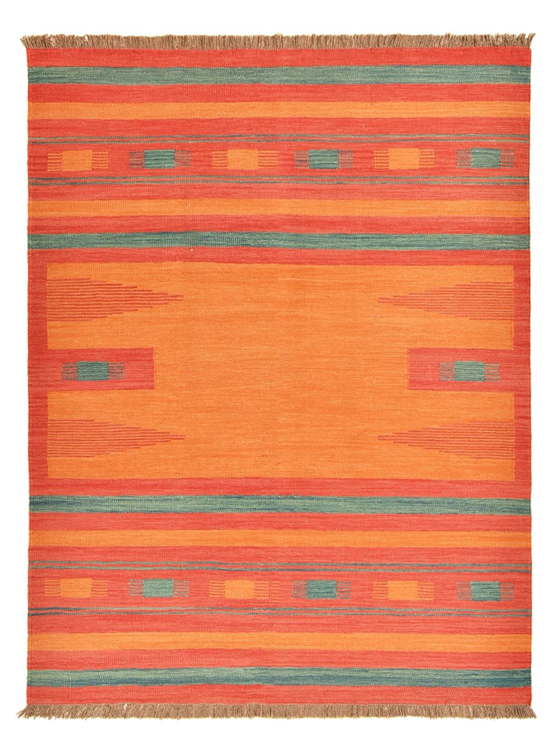 Alfombra Kelim - Tendencia - 203 x 155 cm - multicolor