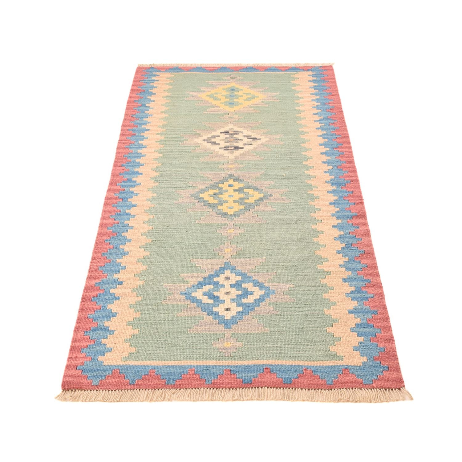 Alfombra de pasillo Alfombra Kelim - Oriental - 204 x 84 cm - multicolor