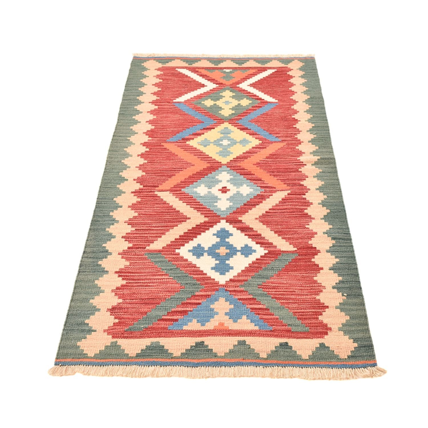 Alfombra de pasillo Alfombra Kelim - Oriental - 213 x 84 cm - multicolor