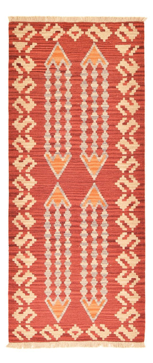 Alfombra de pasillo Alfombra Kelim - Oriental - 200 x 86 cm - multicolor