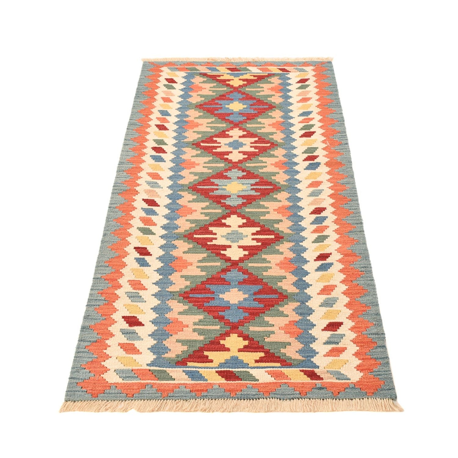Alfombra de pasillo Alfombra Kelim - Oriental - 200 x 80 cm - multicolor