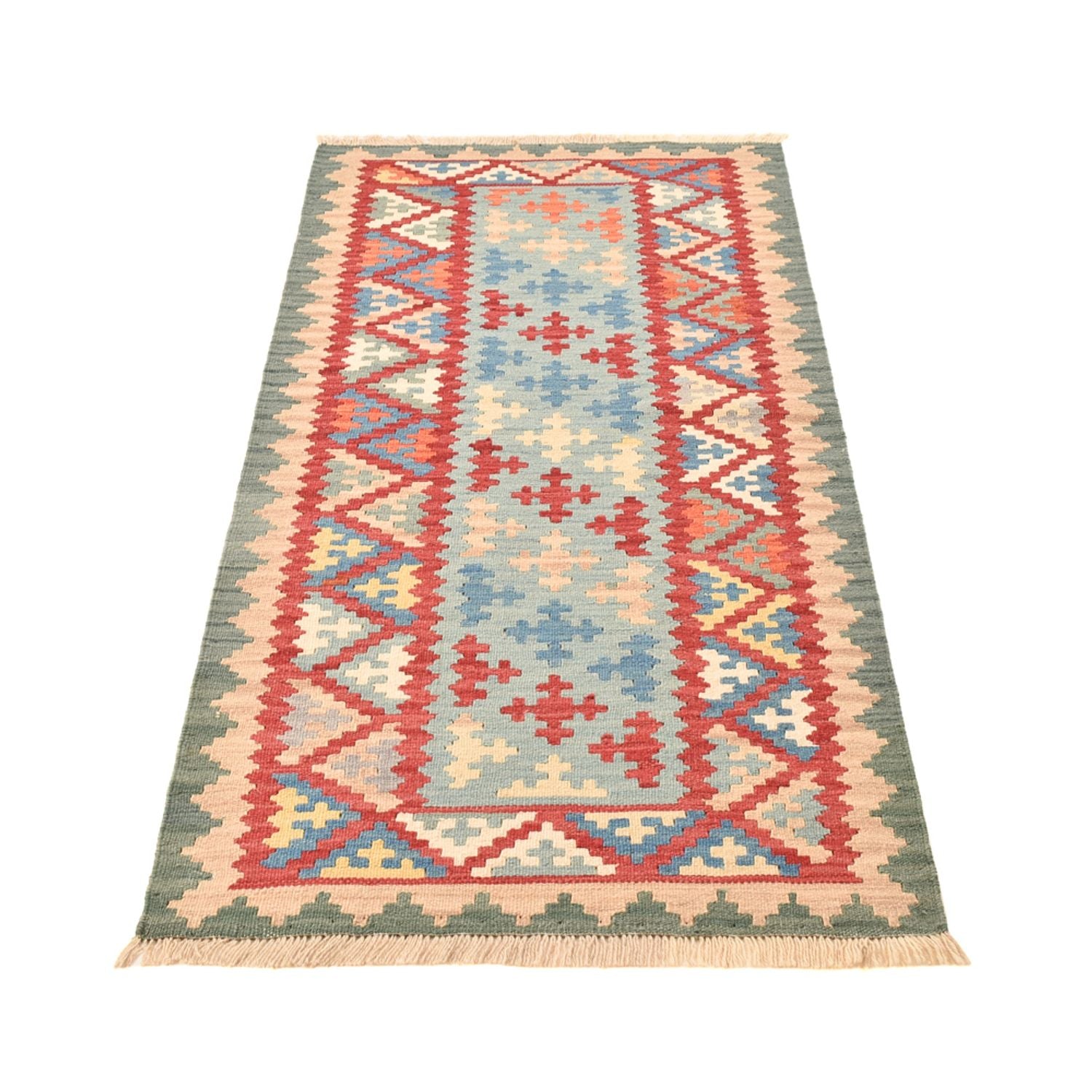 Alfombra de pasillo Alfombra Kelim - Oriental - 194 x 84 cm - multicolor