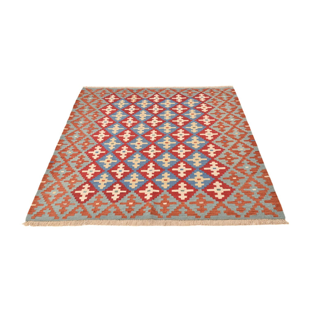 Alfombra Kelim - Oriental - 196 x 153 cm - multicolor