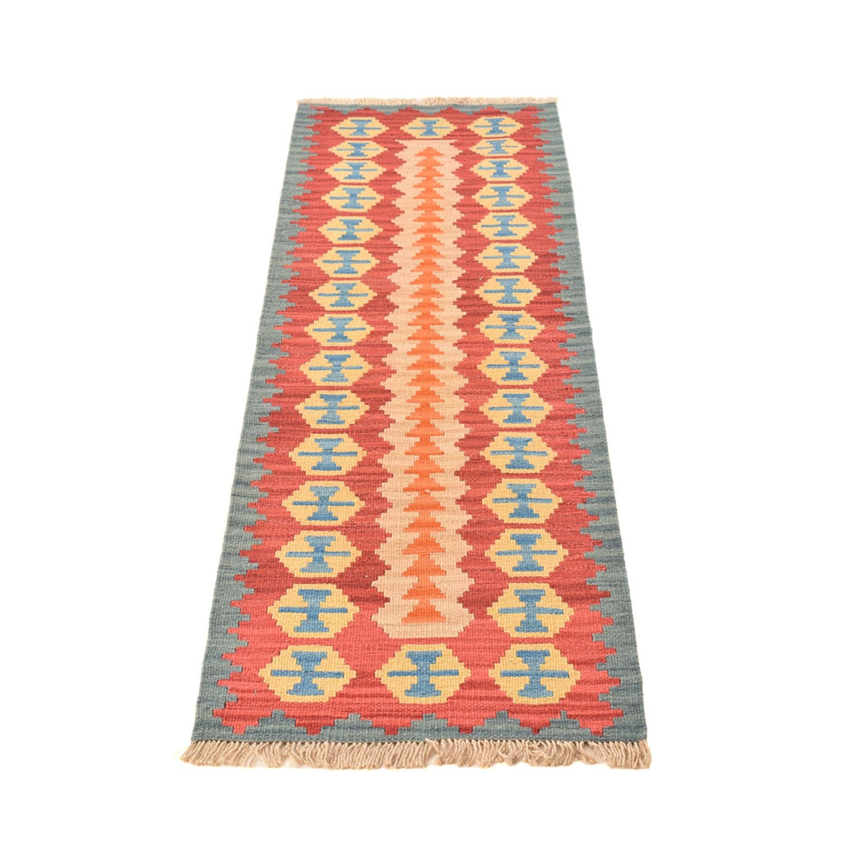 Alfombra de pasillo Alfombra Kelim - Oriental - 201 x 58 cm - multicolor