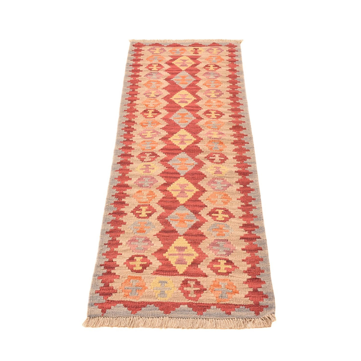 Alfombra de pasillo Alfombra Kelim - Oriental - 192 x 56 cm - multicolor