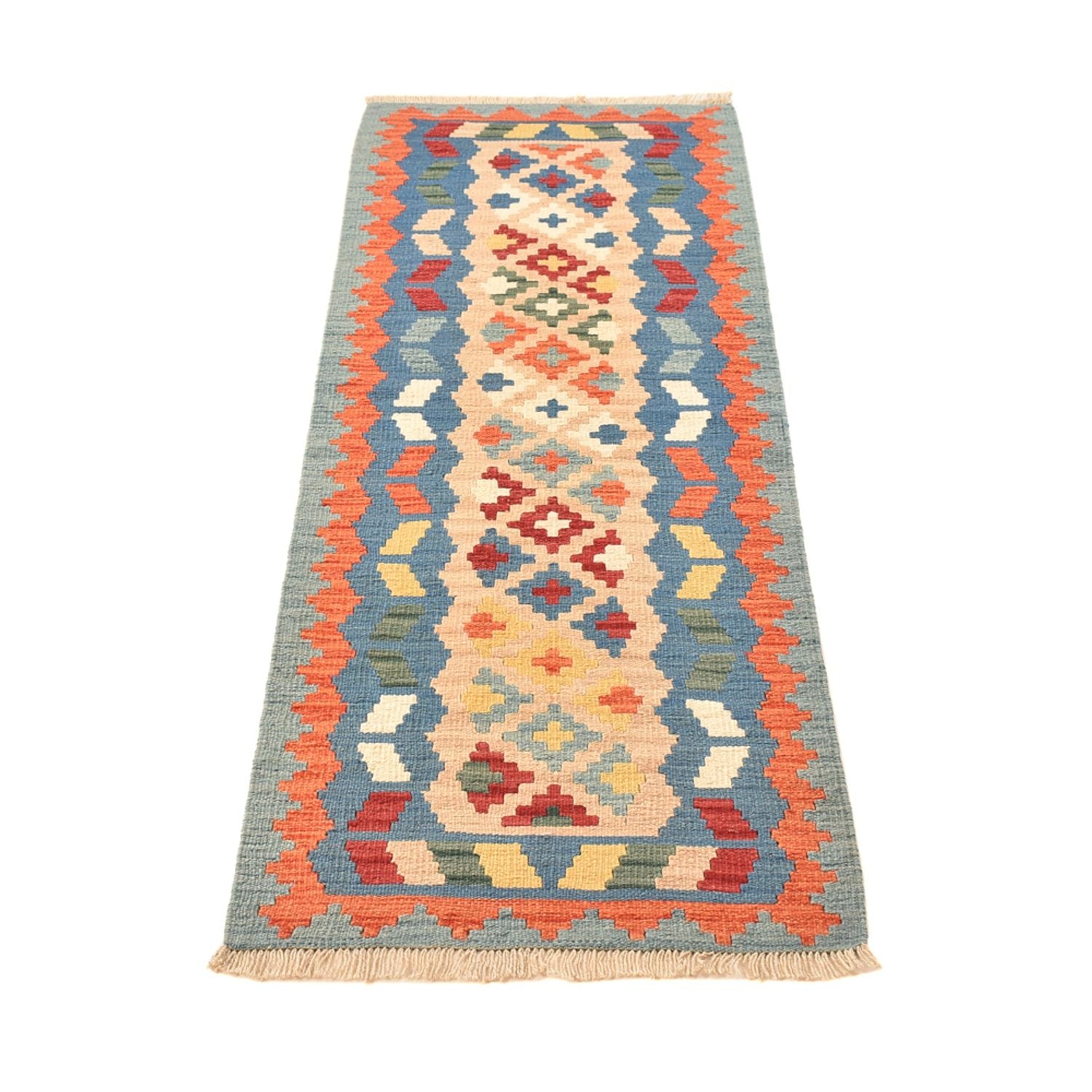 Alfombra de pasillo Alfombra Kelim - Oriental - 210 x 67 cm - multicolor