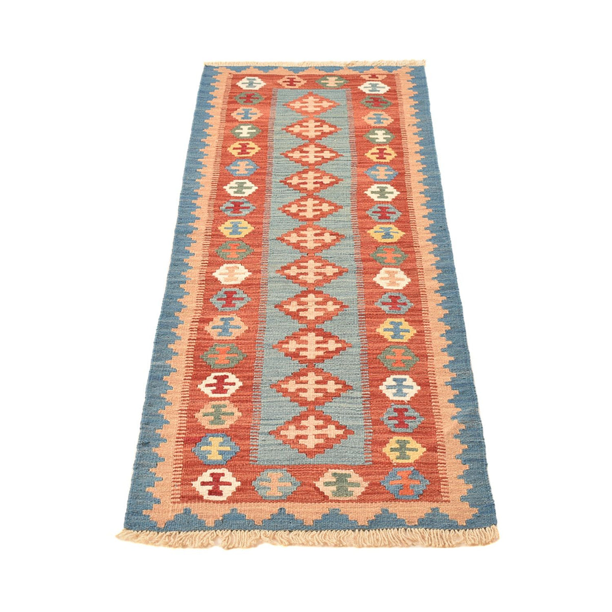 Alfombra de pasillo Alfombra Kelim - Oriental - 198 x 61 cm - multicolor