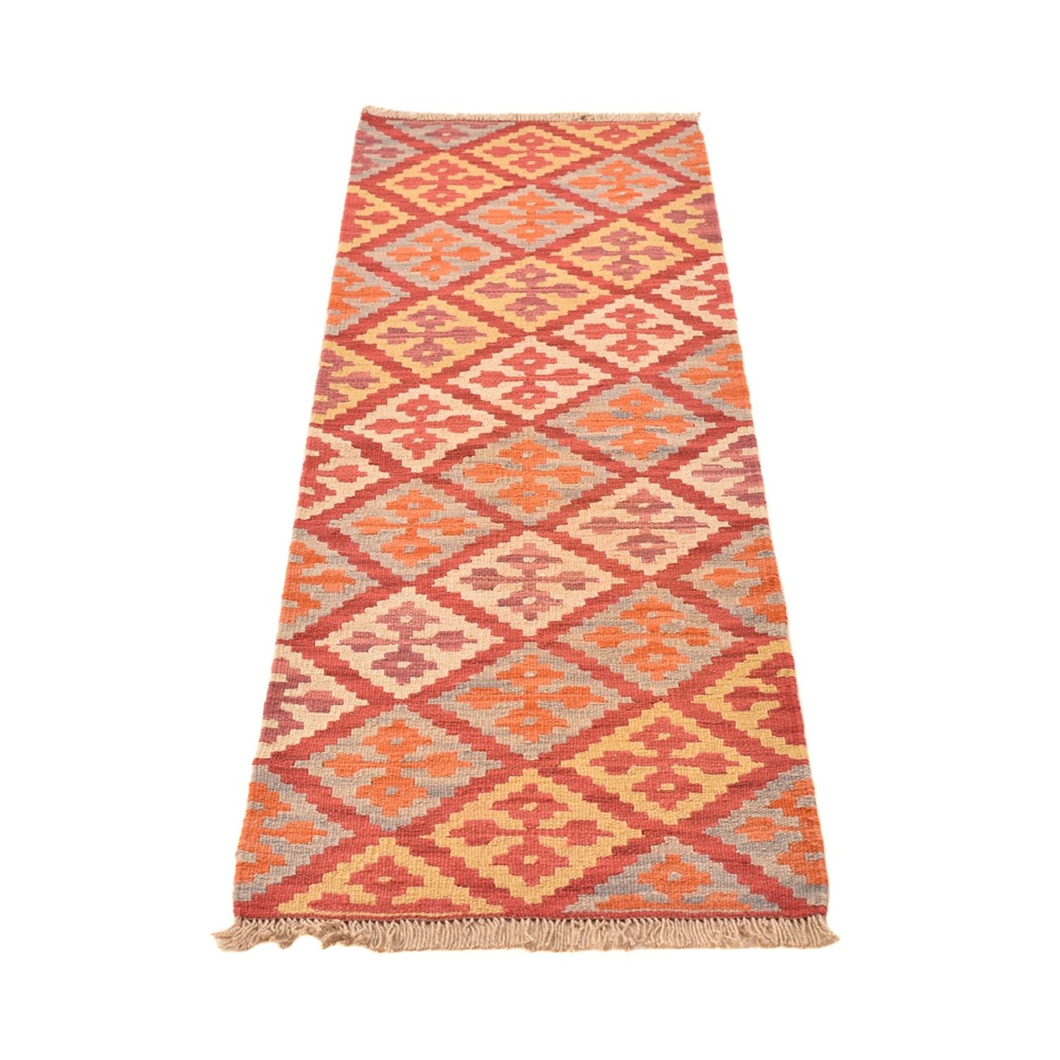Alfombra de pasillo Alfombra Kelim - Oriental - 201 x 58 cm - multicolor