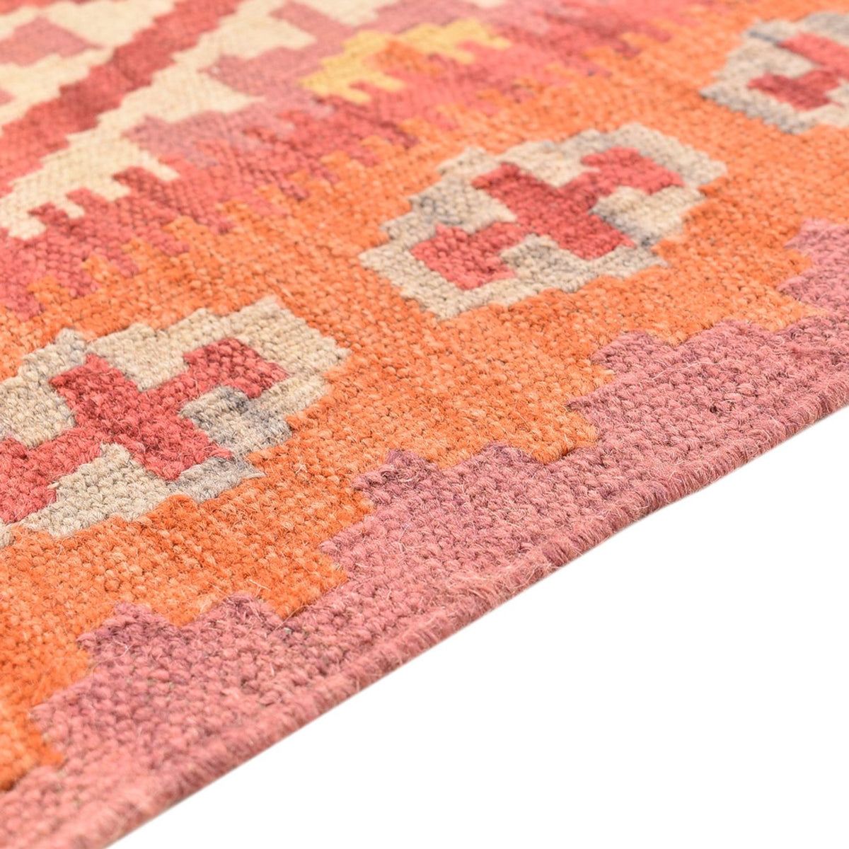 Alfombra de pasillo Alfombra Kelim - Oriental - 201 x 61 cm - multicolor