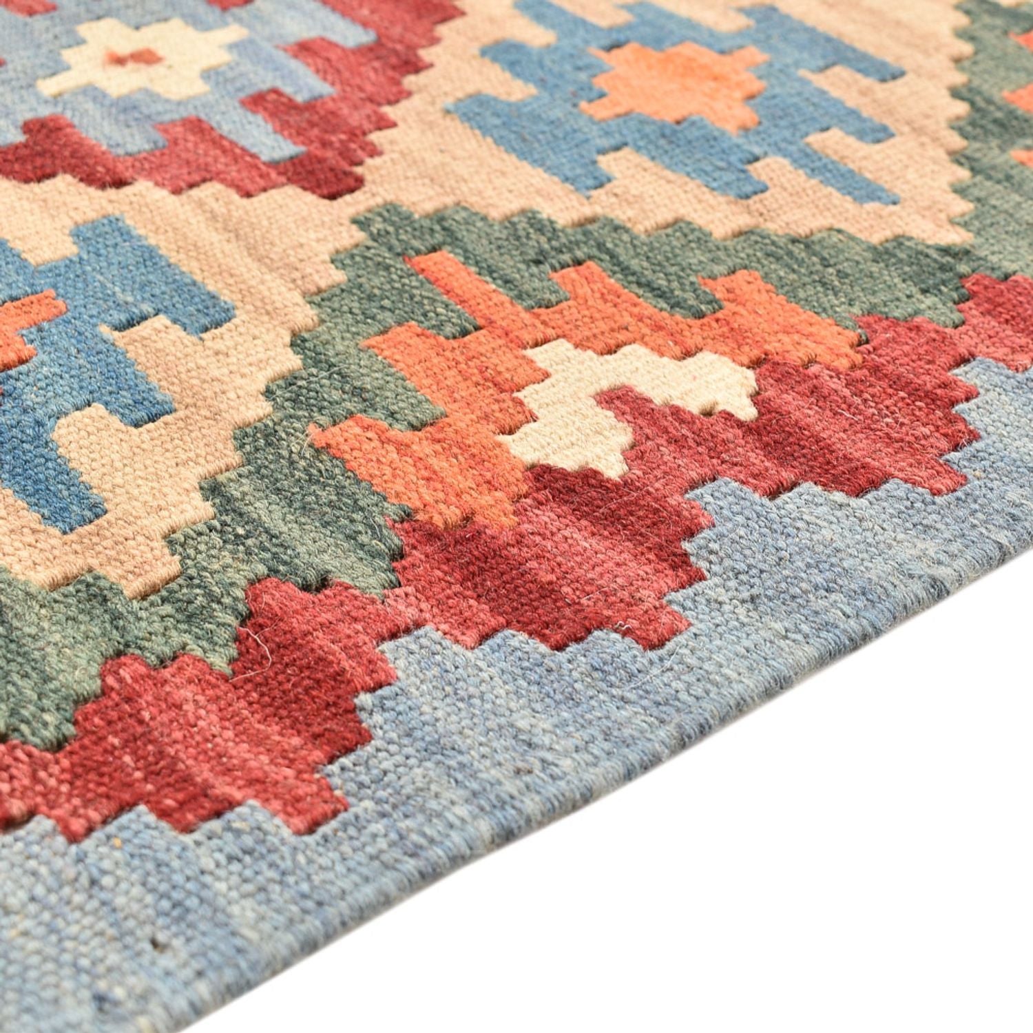 Alfombra de pasillo Alfombra Kelim - Oriental - 199 x 68 cm - multicolor