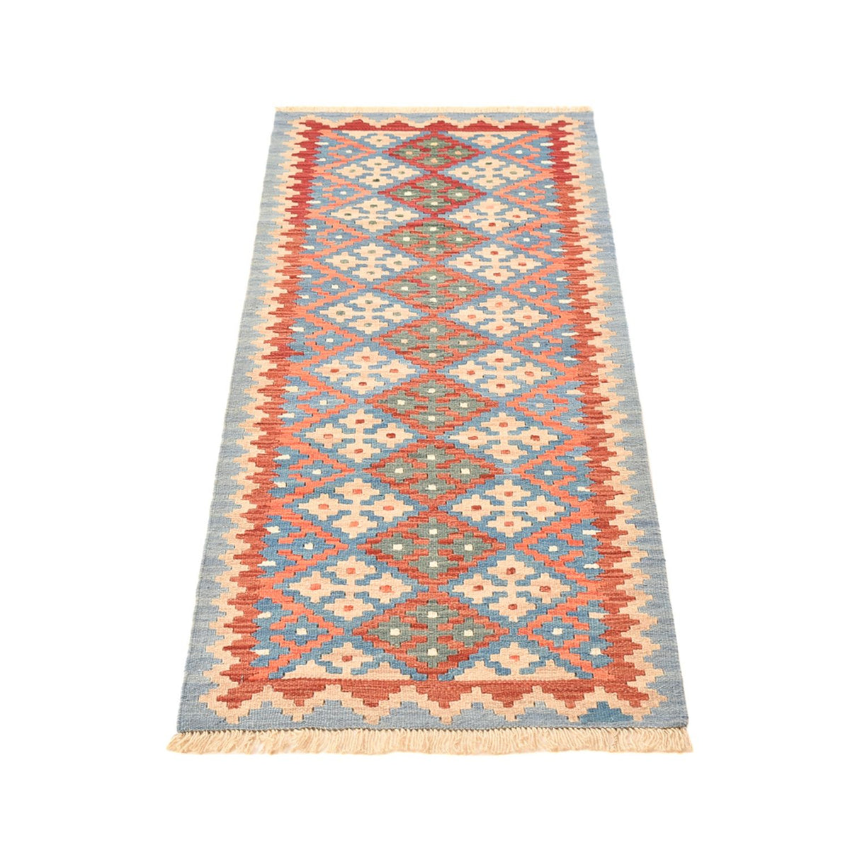 Alfombra de pasillo Alfombra Kelim - Oriental - 193 x 64 cm - multicolor