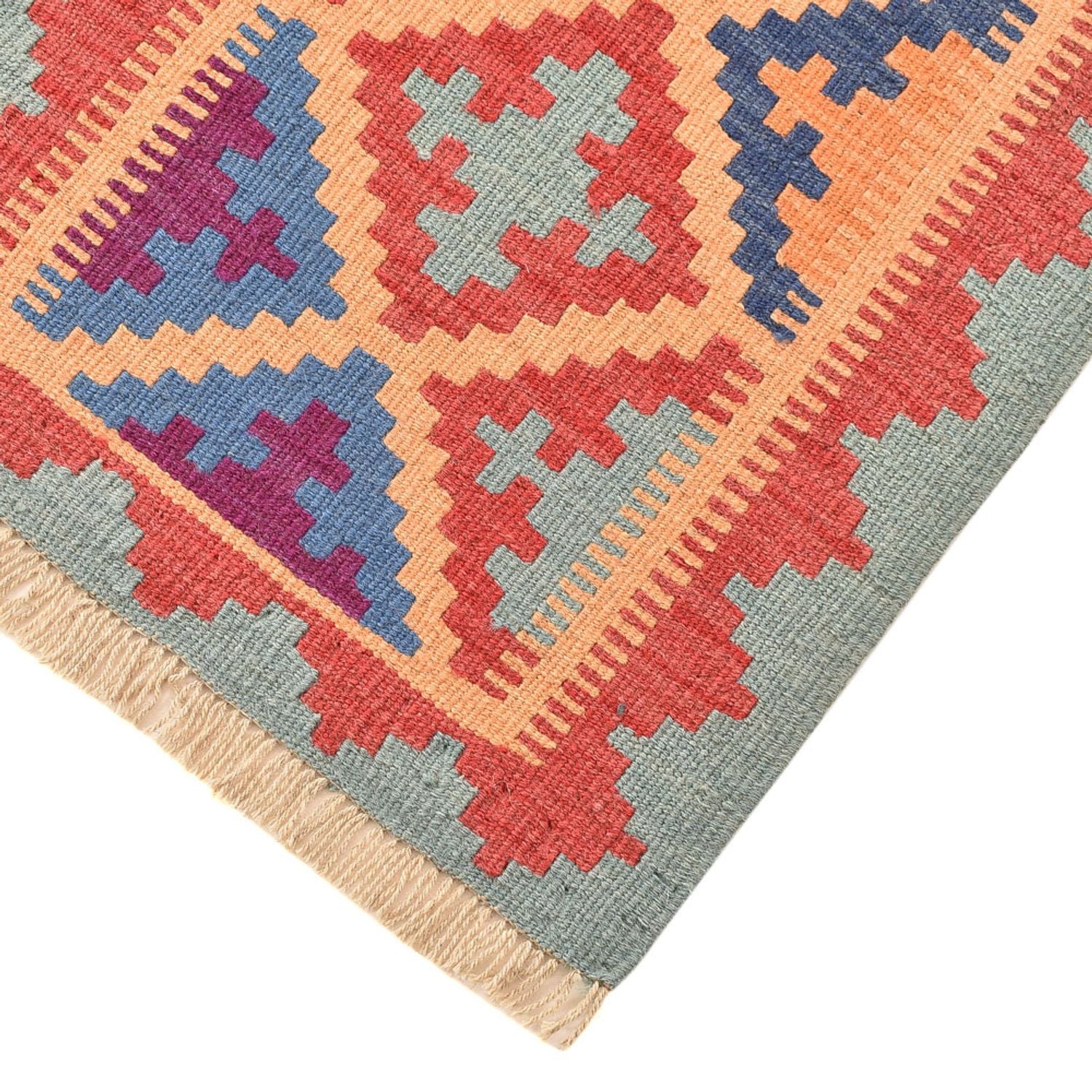 Alfombra de pasillo Alfombra Kelim - Oriental - 196 x 58 cm - multicolor