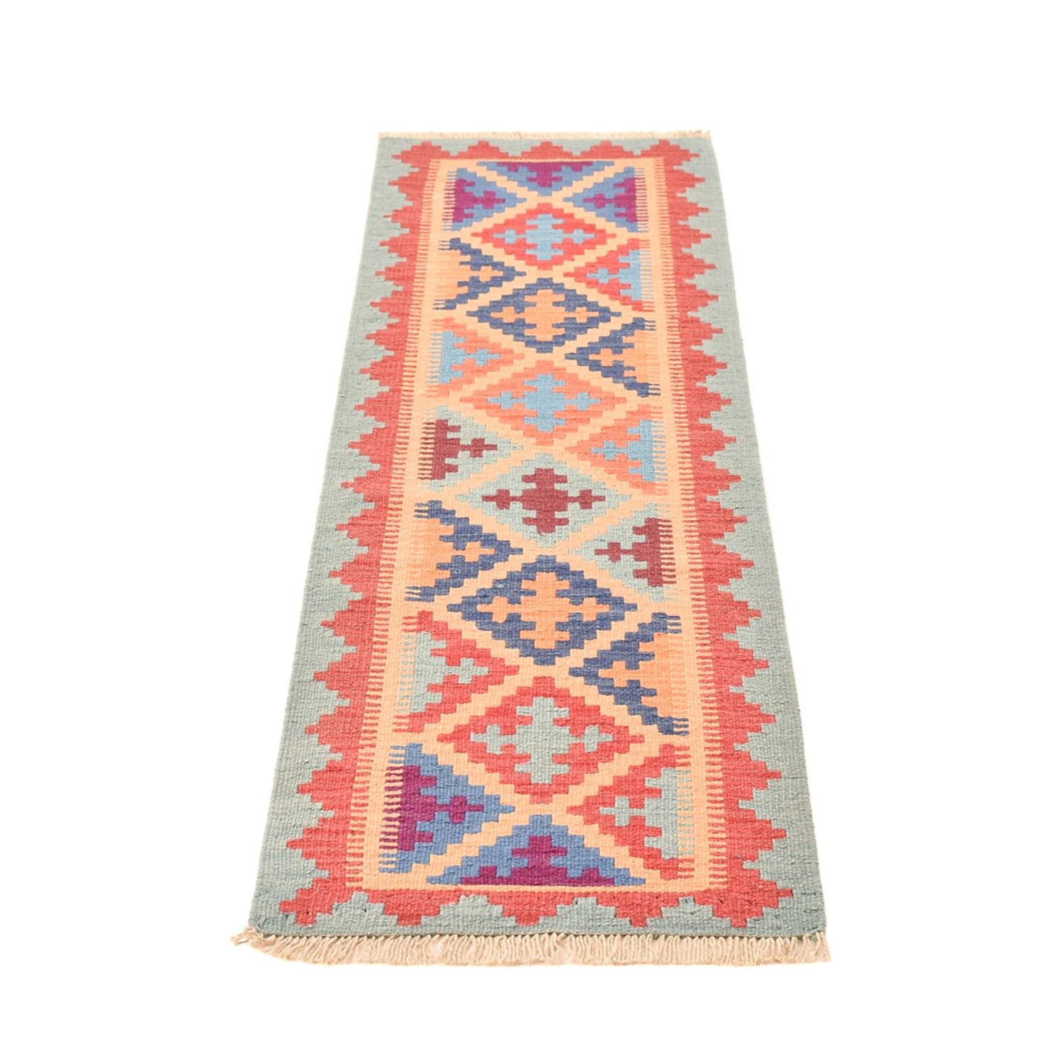Alfombra de pasillo Alfombra Kelim - Oriental - 196 x 58 cm - multicolor