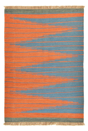 Alfombra Kelim - Tendencia - 150 x 103 cm - multicolor