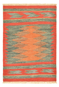 Alfombra Kelim - Tendencia - 141 x 101 cm - multicolor