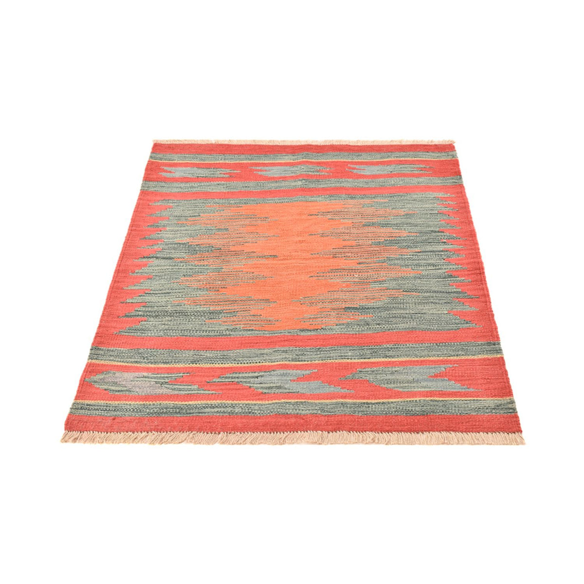 Alfombra Kelim - Tendencia - 141 x 101 cm - multicolor