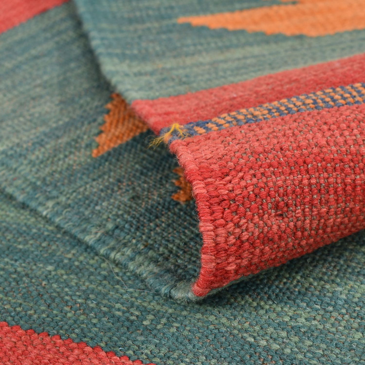 Alfombra Kelim - Tendencia - 212 x 146 cm - multicolor