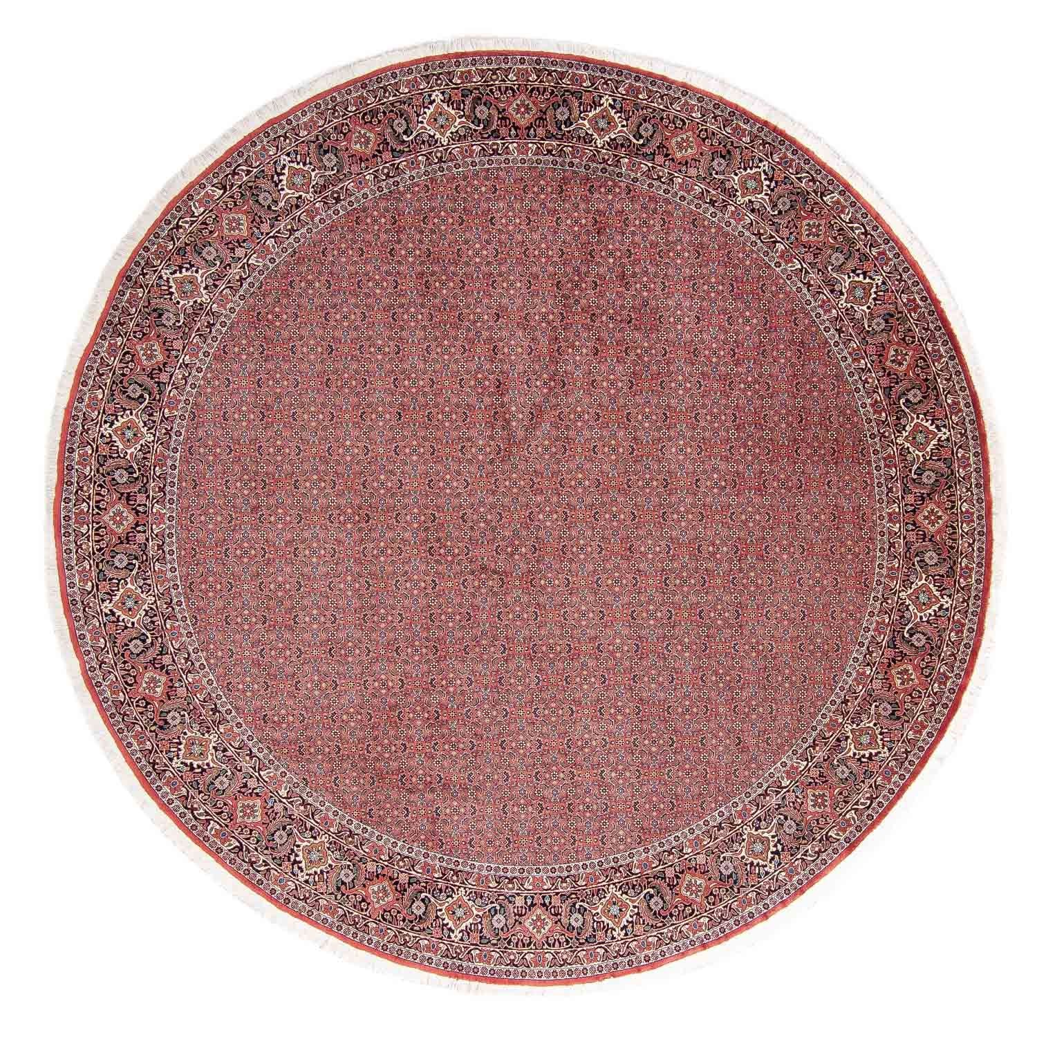 Alfombra persa - Bidjar redondo  - 305 x 305 cm - rojo claro