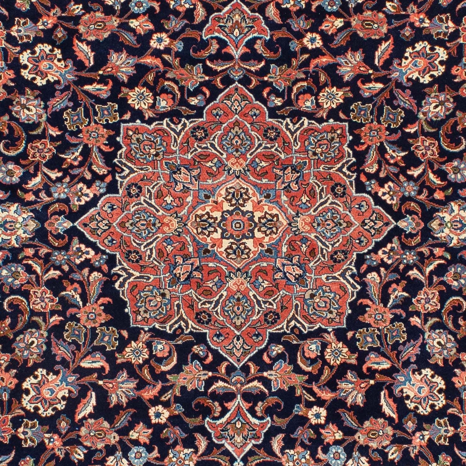 Alfombra persa - Real - 306 x 214 cm - azul oscuro