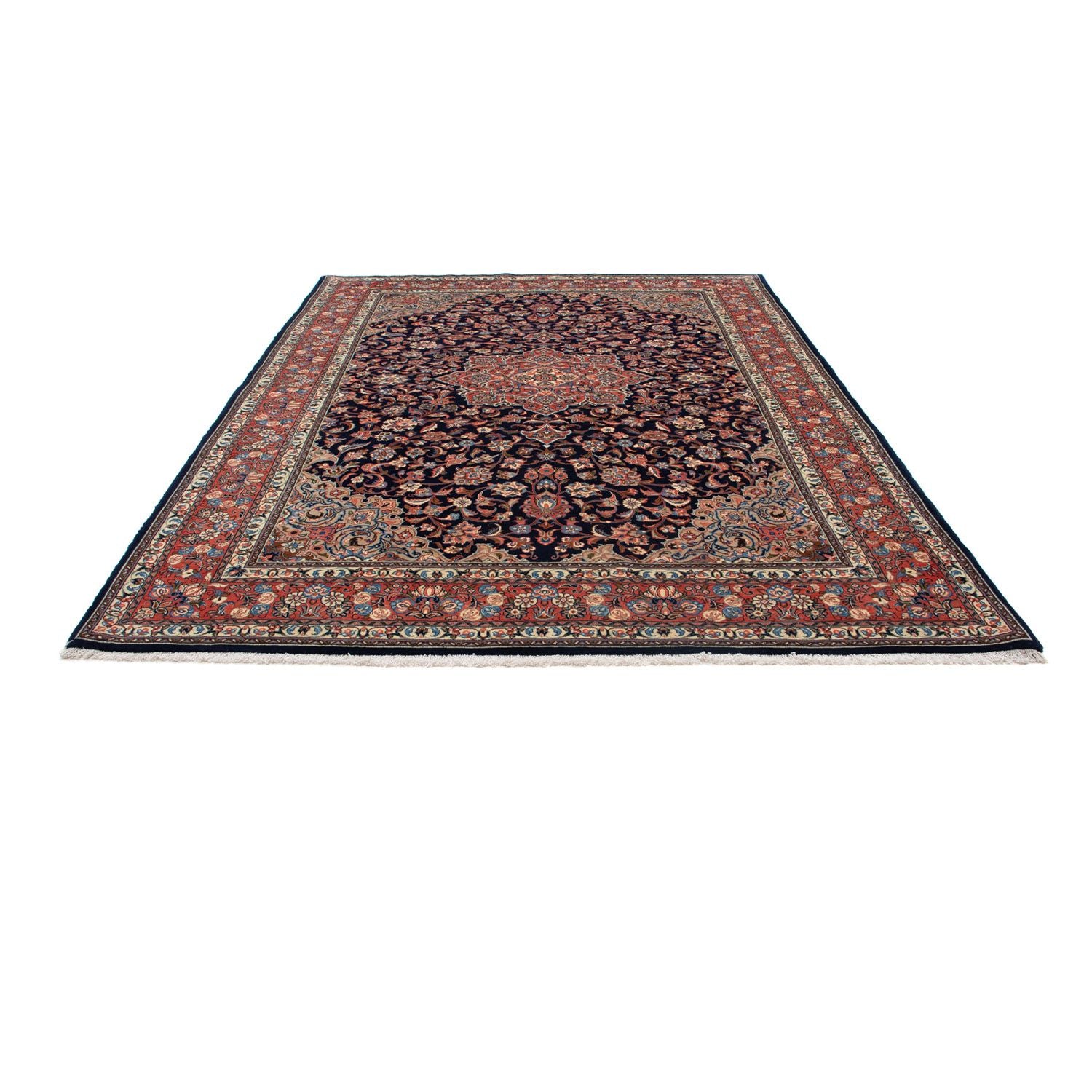 Alfombra persa - Real - 306 x 214 cm - azul oscuro