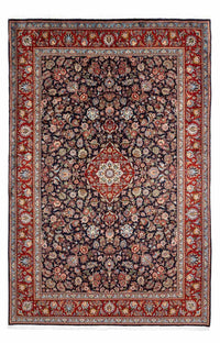 Alfombra persa - Real - 302 x 210 cm - azul oscuro