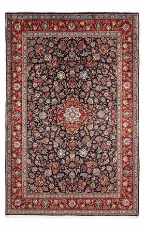Alfombra persa - Real - 302 x 210 cm - azul oscuro