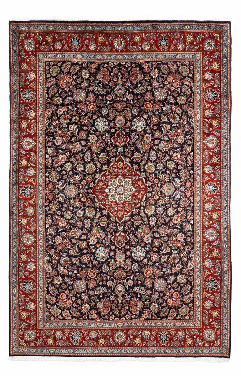 Alfombra persa - Real - 302 x 210 cm - azul oscuro