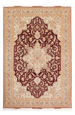 Alfombra Persa - Tabriz - Real - 300 x 200 cm - rojo oscuro