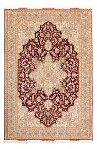 Alfombra Persa - Tabriz - Real - 300 x 200 cm - rojo oscuro