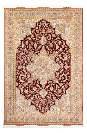 Alfombra Persa - Tabriz - Real - 300 x 200 cm - rojo oscuro