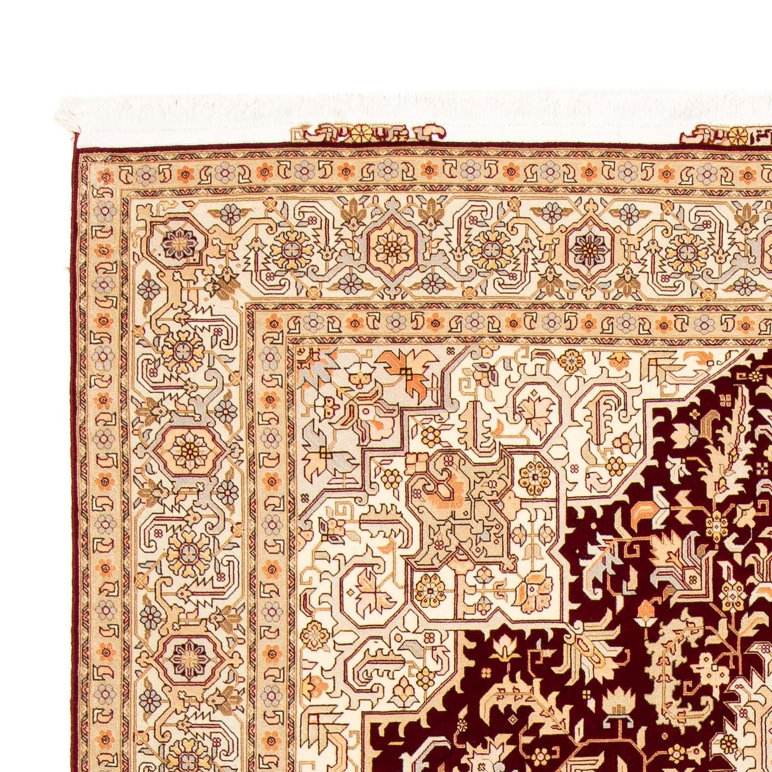 Alfombra Persa - Tabriz - Real - 300 x 200 cm - rojo oscuro