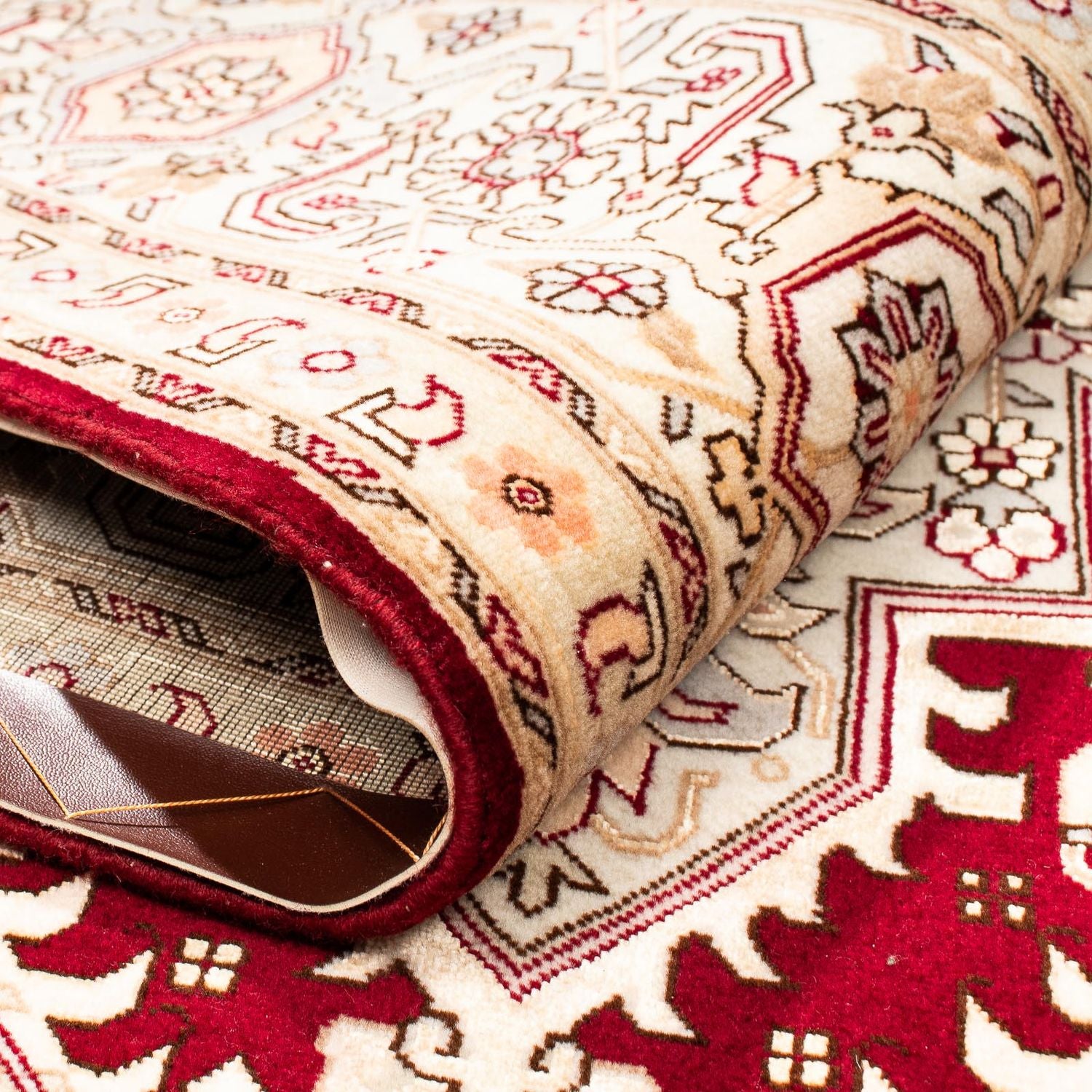 Alfombra Persa - Tabriz - Real - 300 x 200 cm - rojo oscuro