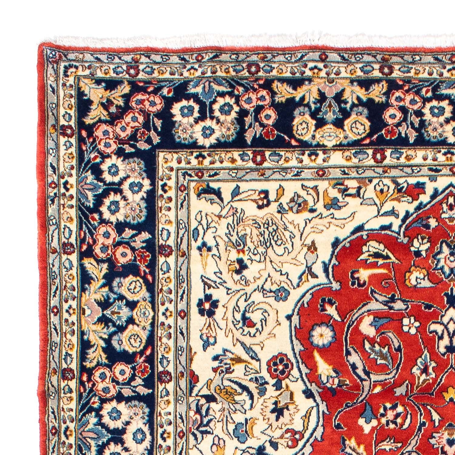 Alfombra persa - Real - 330 x 202 cm - rojo oscuro
