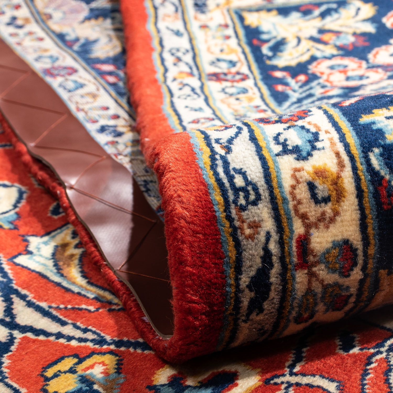 Alfombra persa - Real - 330 x 202 cm - rojo oscuro