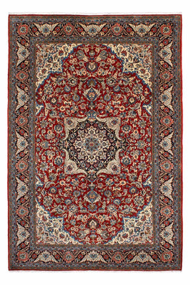 Alfombra persa - Keshan - 300 x 205 cm - rojo oscuro