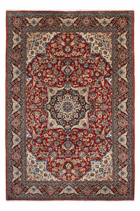 Alfombra persa - Keshan - 300 x 205 cm - rojo oscuro