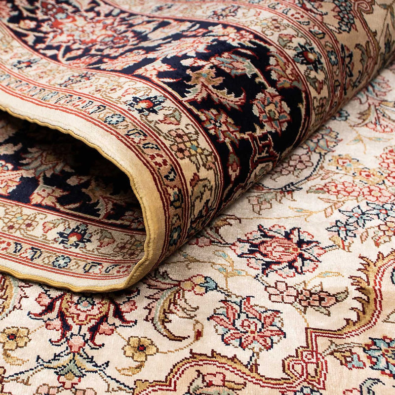 Alfombra de seda - Seda china - 183 x 122 cm - rojo oscuro