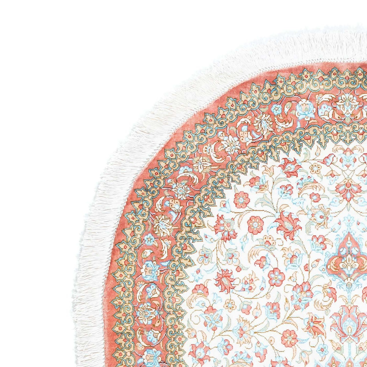 Alfombra persa - Ghom oval  - 120 x 76 cm - beige