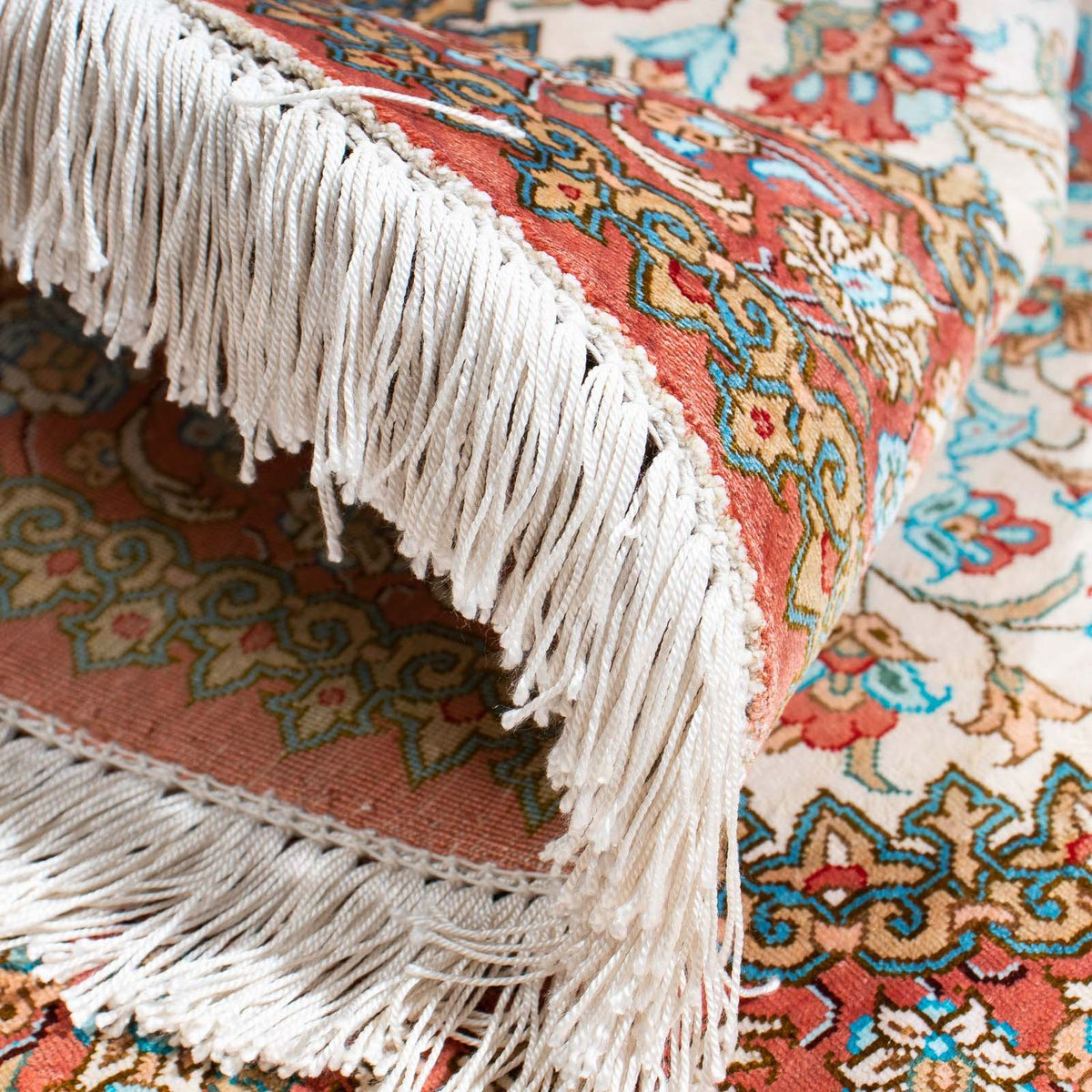 Alfombra persa - Ghom oval  - 120 x 76 cm - beige