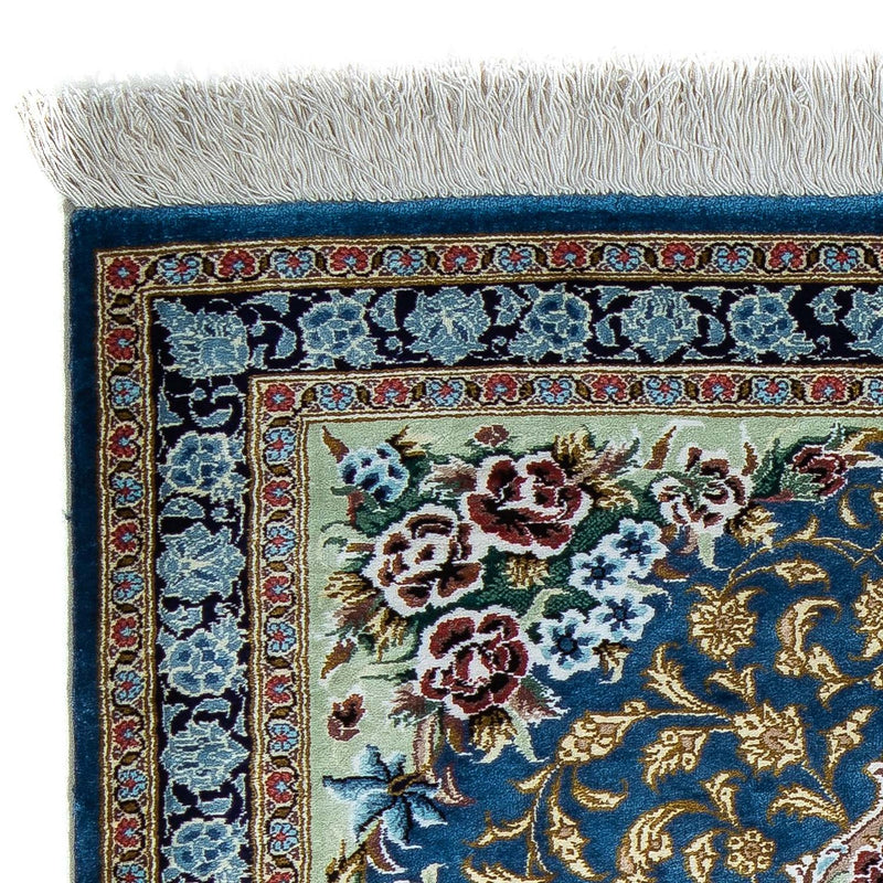 Alfombra persa - Ghom - 85 x 59 cm - azul