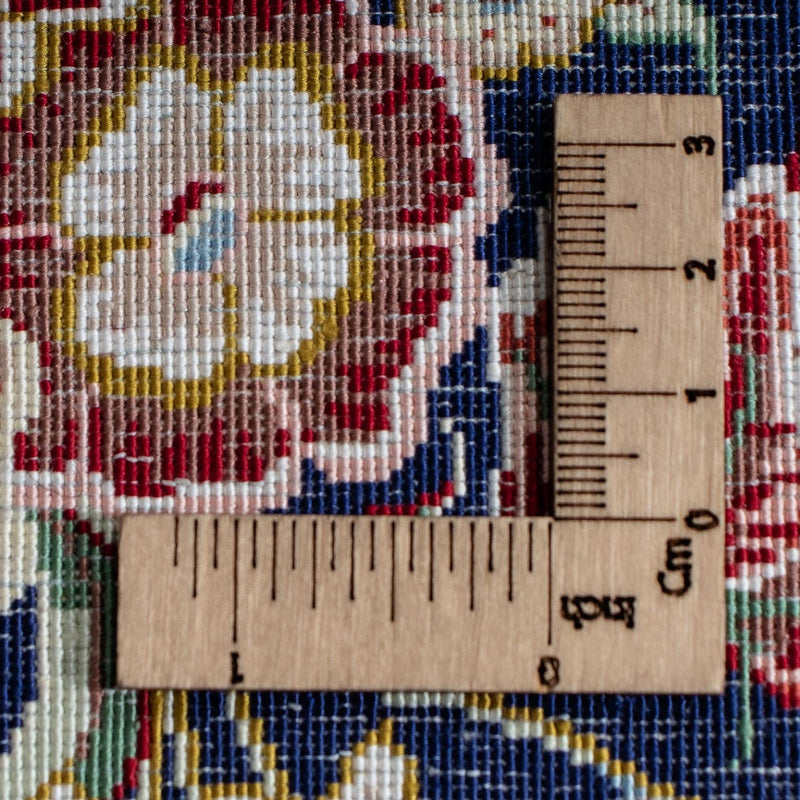 Alfombra de seda - Ghom Seda - Prima - 40 x 28 cm - azul oscuro